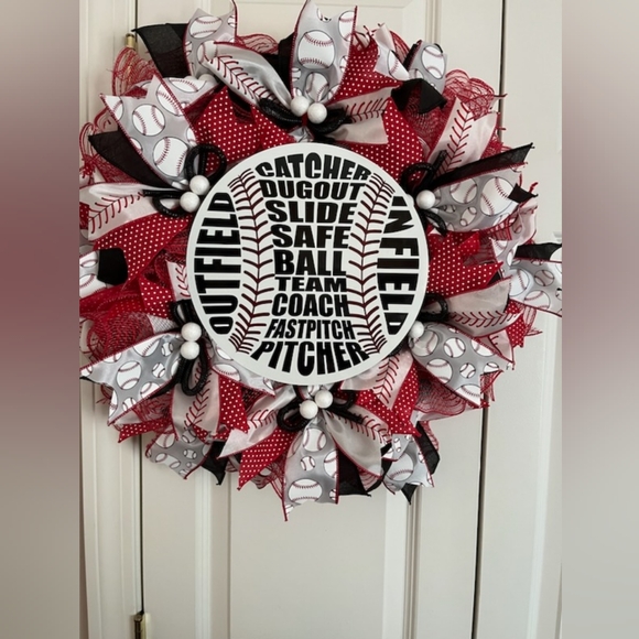 Baseball Softball wreath - Picture 1 of 2